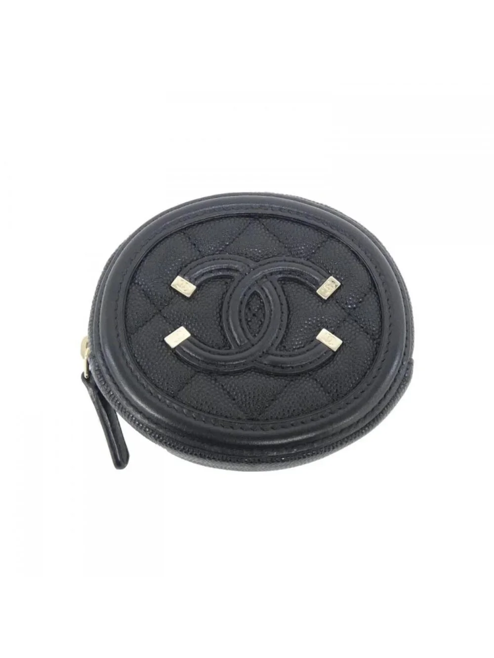 Chanel Coin Case Coin Purse Black